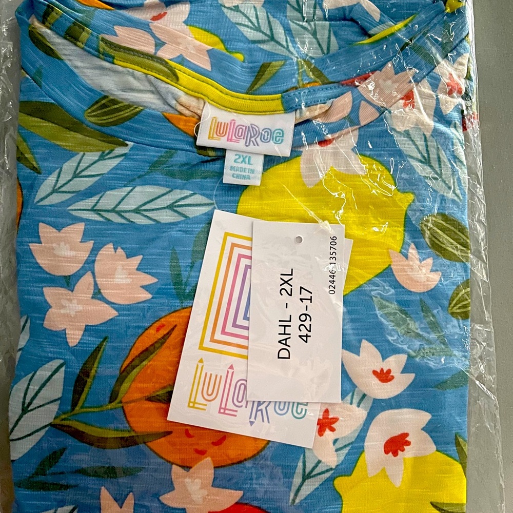 Brand new in package Lularoe Dahl 2X top!